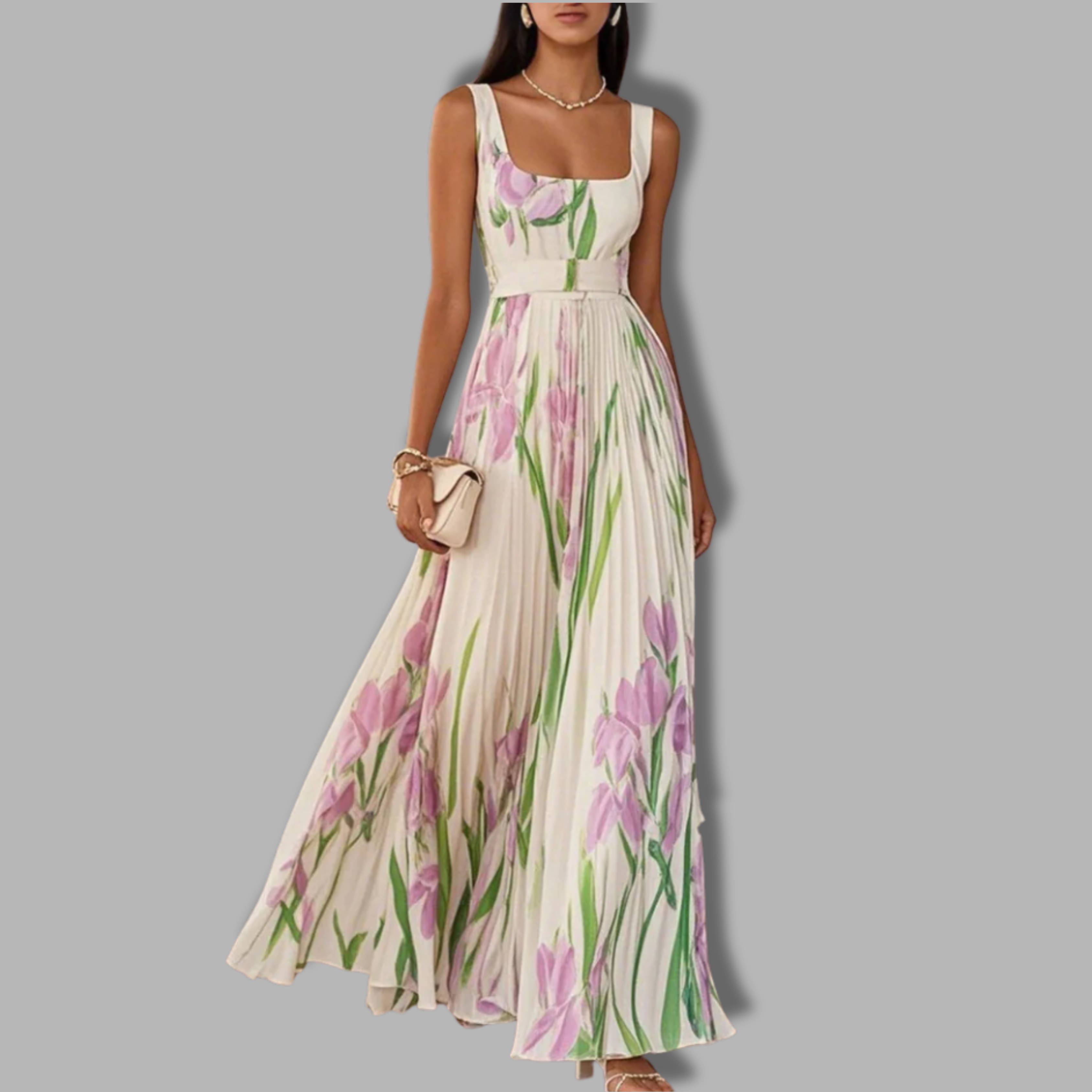 Ylva | Stilfull Blomstrete Maxi Kjole