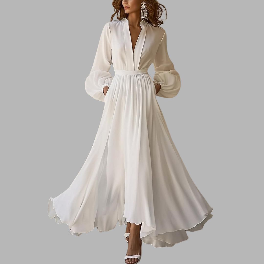 Elisabeth | Vintage lanterne ermeløs maxi kjole