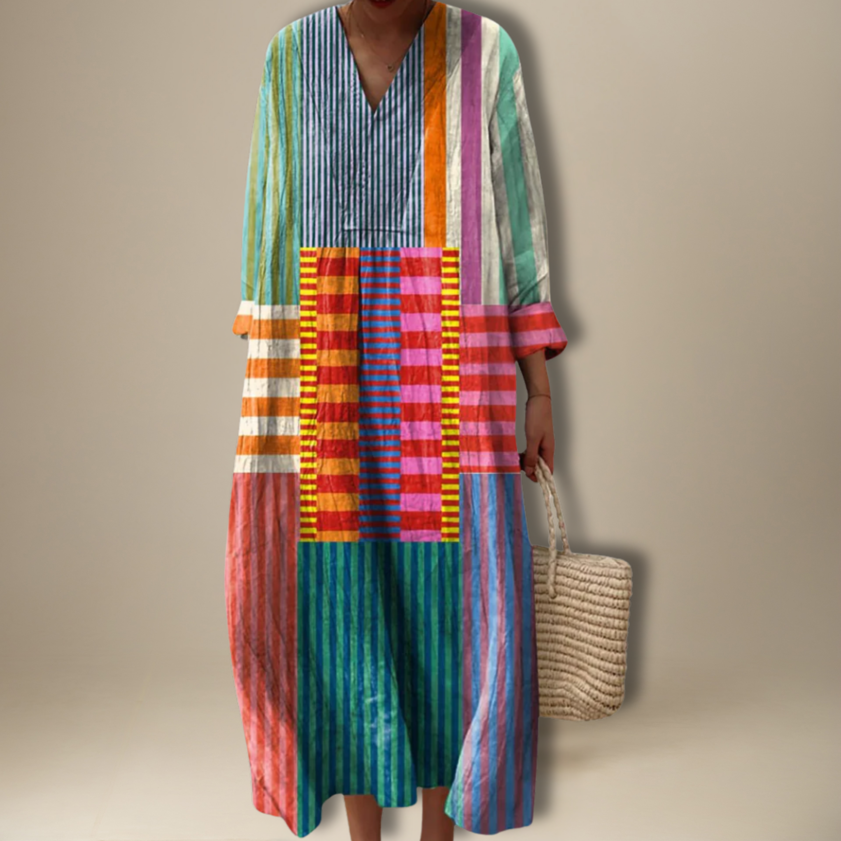 Fay | Geometrisk Lila Kjole