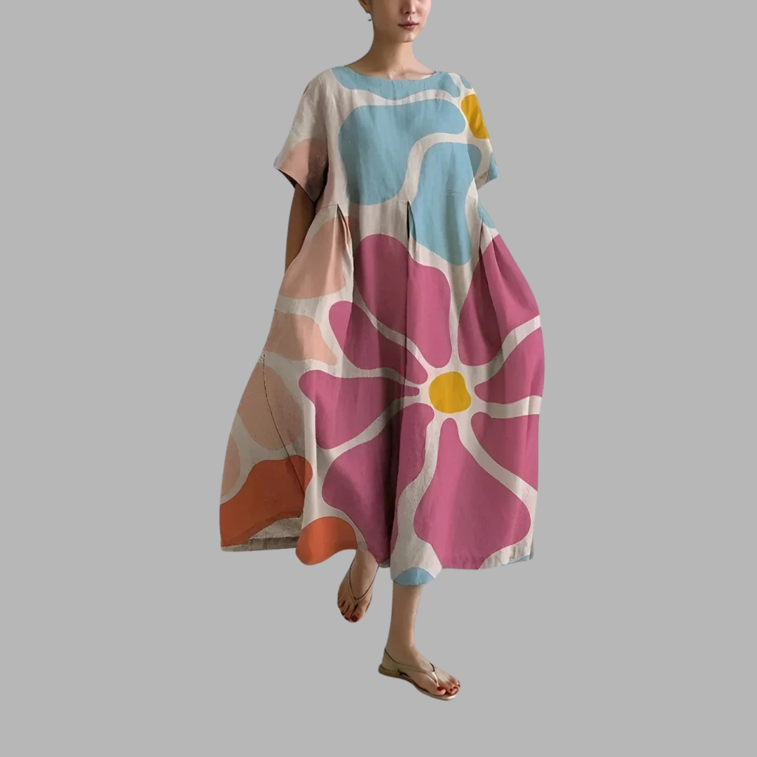 Malin | Retro midi kjole