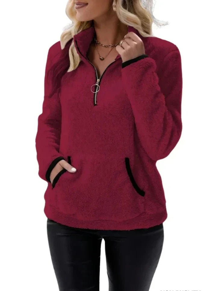 Harper Soft Touch Pullover med Sherpa Tekstur