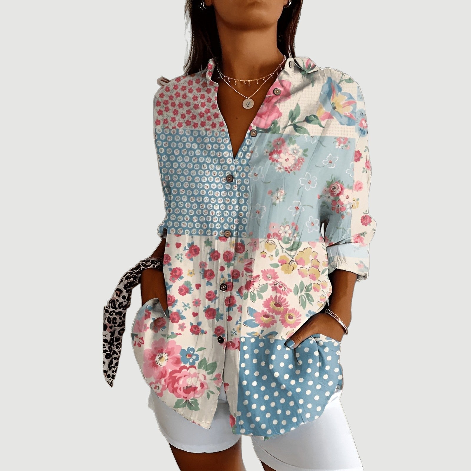 Liv™ | Kunstnerisk Blomst Bluse